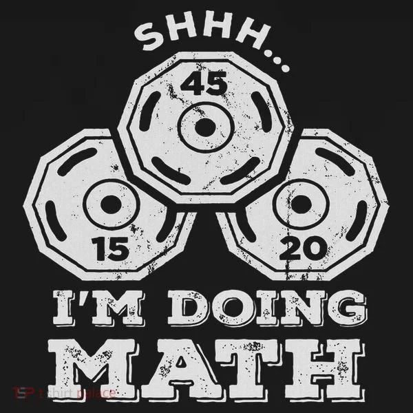 Shhh I'm Doing Math Funny Weight Lifting Workout Training Doggie Tank