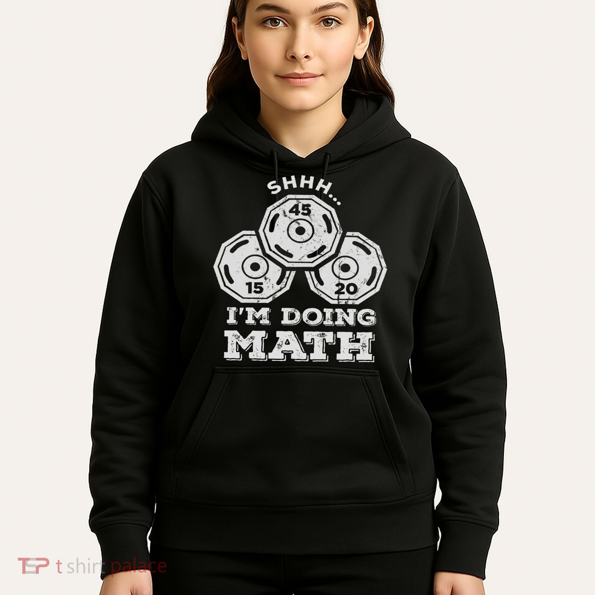 Shhh I'm Doing Math Funny Weight Lifting Workout Training Hoodie