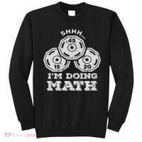 Shhh I'm Doing Math Funny Weight Lifting Workout Training Sweatshirt thumb 0