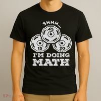 Shhh I'm Doing Math Funny Weight Lifting Workout Training T-Shirt thumb 3
