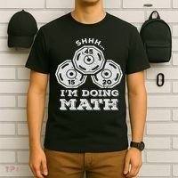 Shhh I'm Doing Math Funny Weight Lifting Workout Training T-Shirt thumb 6