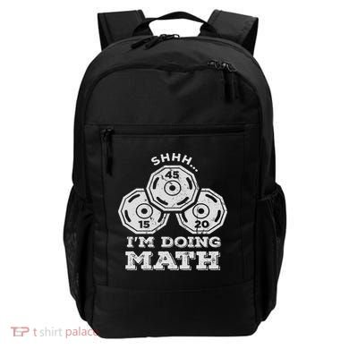 Shhh I'm Doing Math Funny Weight Lifting Workout Training Backpack