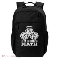 Shhh I'm Doing Math Funny Weight Lifting Workout Training Backpack thumb 0