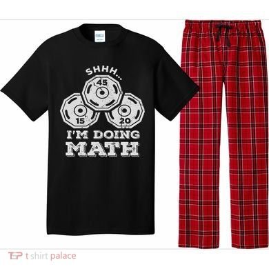 Shhh I'm Doing Math Funny Weight Lifting Workout Training Pajama Set
