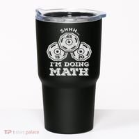 Shhh I'm Doing Math Funny Weight Lifting Workout Training Tumbler thumb 0