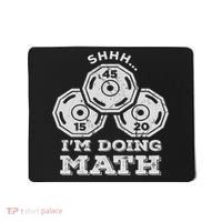 Shhh I'm Doing Math Funny Weight Lifting Workout Training Mousepad thumb 0