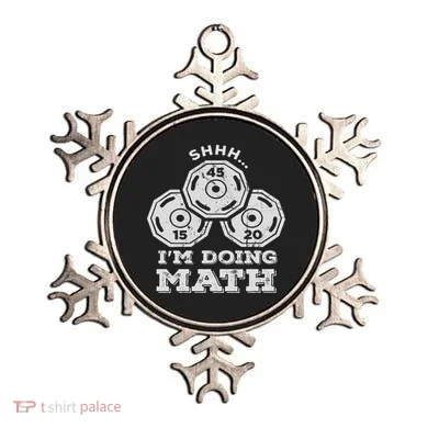 Shhh I'm Doing Math Funny Weight Lifting Workout Training Ornament