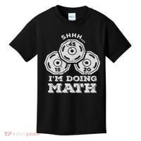 Shhh I'm Doing Math Funny Weight Lifting Workout Training Kids T-Shirt thumb 0