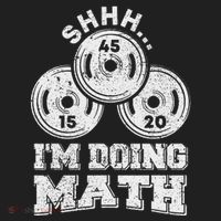 Shhh IM Doing Math Funny Weight Lifting Workout Training Women's Sweatshirt thumb 2