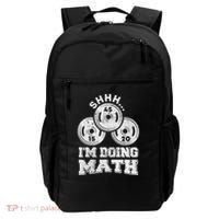 Shhh IM Doing Math Funny Weight Lifting Workout Training Backpack thumb 0