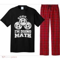 Shhh IM Doing Math Funny Weight Lifting Workout Training Pajama Set thumb 0