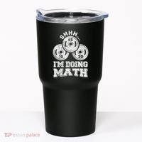 Shhh IM Doing Math Funny Weight Lifting Workout Training Tumbler thumb 0
