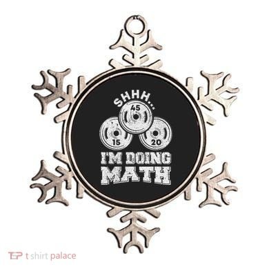 Shhh IM Doing Math Funny Weight Lifting Workout Training Ornament