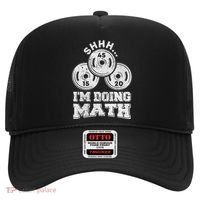 Shhh IM Doing Math Funny Weight Lifting Workout Training Hat thumb 0