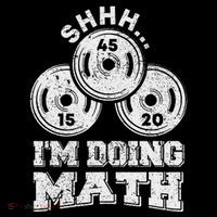 Shhh IM Doing Math Funny Weight Lifting Workout Training Kids Sweatshirt thumb 2