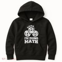 Shhh IM Doing Math Funny Weight Lifting Workout Training Kids Hoodie thumb 0