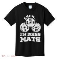 Shhh IM Doing Math Funny Weight Lifting Workout Training Kids T-Shirt thumb 0