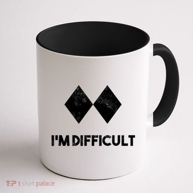 Ski I'm Difficult Funny Gift Skiing Lovers Skiers Snowboard Snowboarder Gift Coffee Mug back