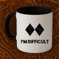 Ski I'm Difficult Funny Gift Skiing Lovers Skiers Snowboard Snowboarder Gift Coffee Mug thumb 2