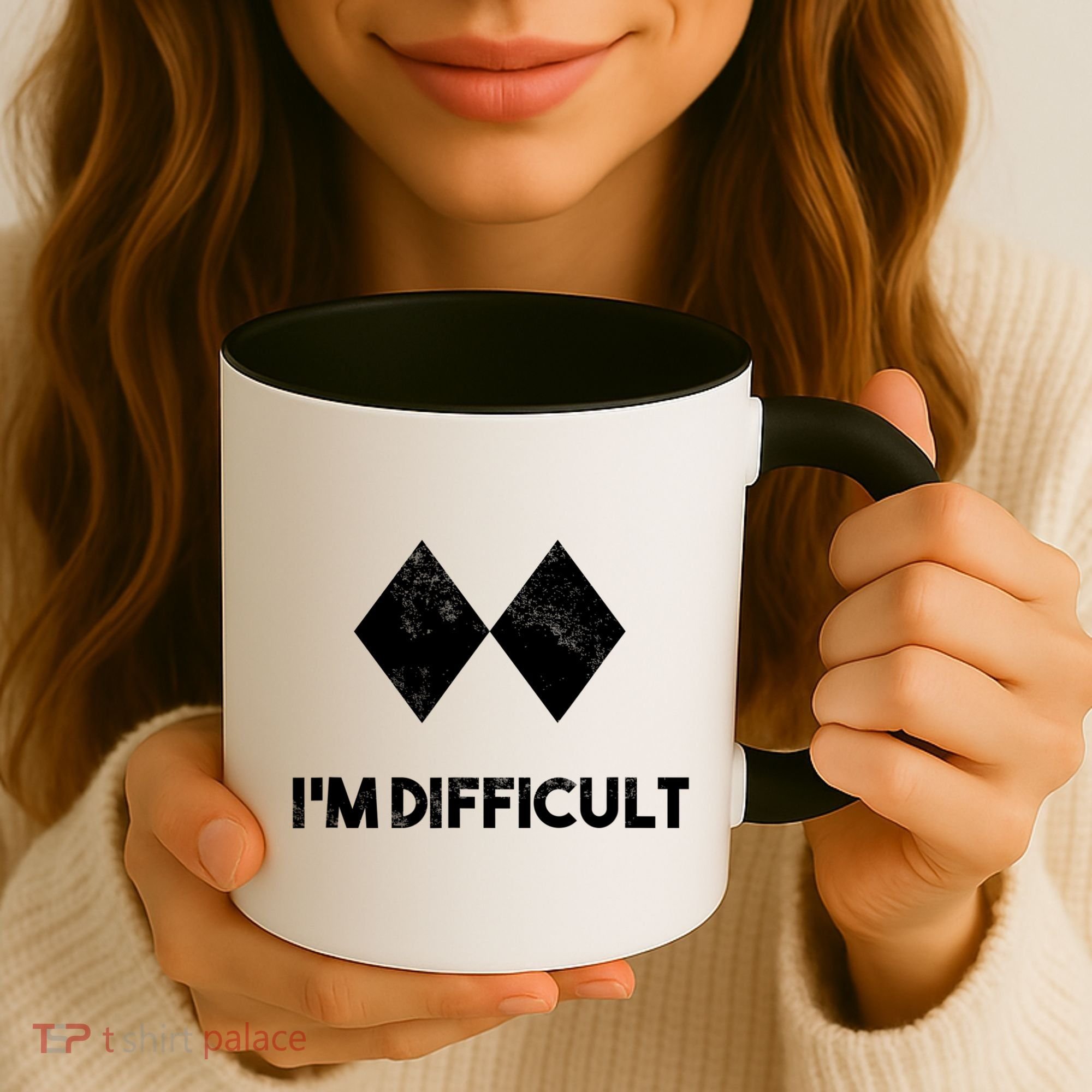 Ski I'm Difficult Funny Gift Skiing Lovers Skiers Snowboard Snowboarder Gift Coffee Mug
