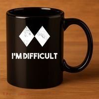 Ski I'm Difficult Funny Gift Skiing Lovers Skiers Snowboard Snowboarder Gift 11oz C Handle Ceramic Mug thumb 3
