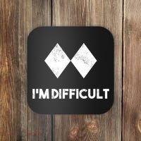 Ski I'm Difficult Funny Gift Skiing Lovers Skiers Snowboard Snowboarder Gift Coaster thumb 0