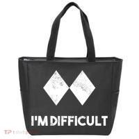Ski I'm Difficult Funny Gift Skiing Lovers Skiers Snowboard Snowboarder Gift Tote Bag thumb 0