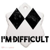 Ski I'm Difficult Funny Gift Skiing Lovers Skiers Snowboard Snowboarder Gift Ceramic Ornament thumb 2