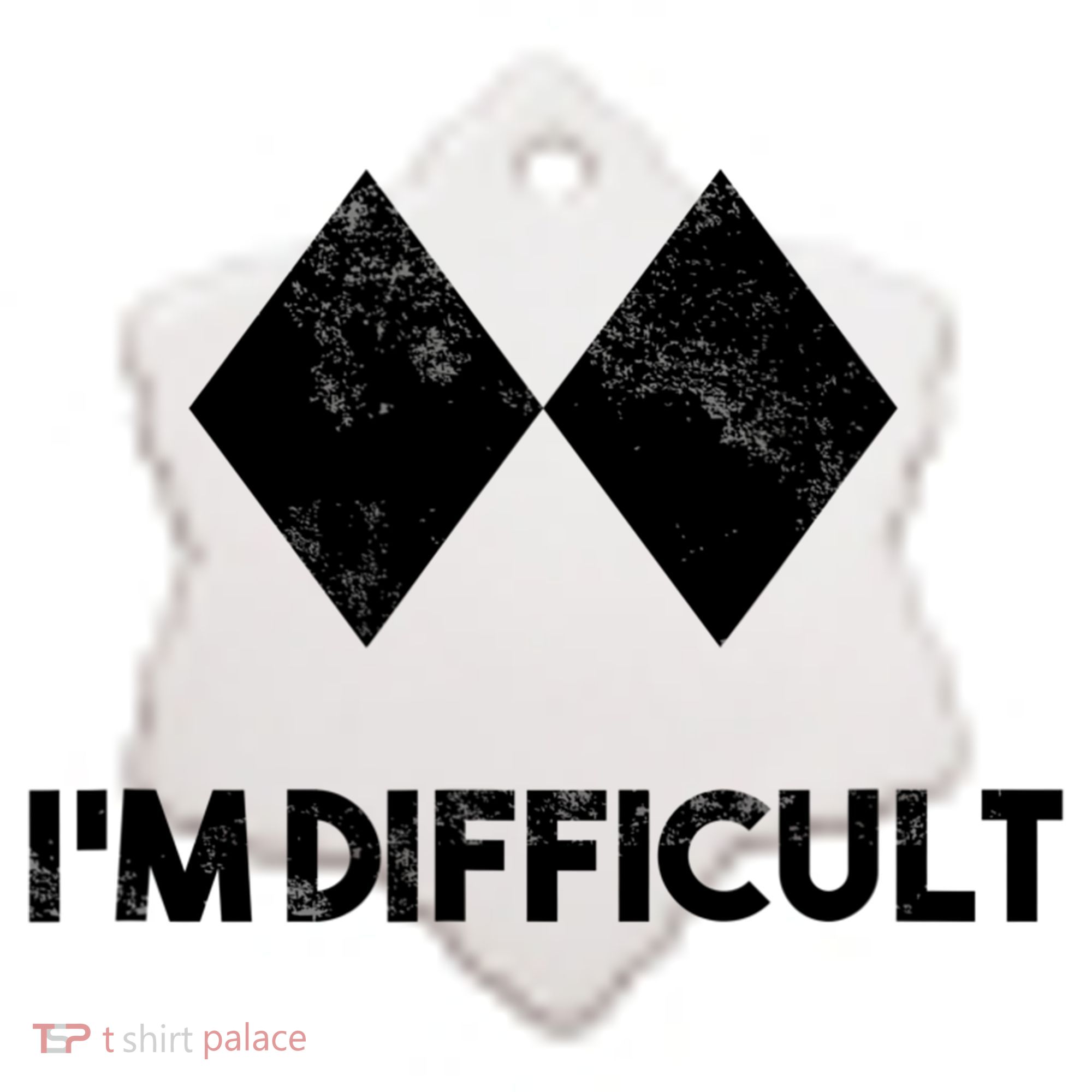 Ski I'm Difficult Funny Gift Skiing Lovers Skiers Snowboard Snowboarder Gift Ceramic Ornament
