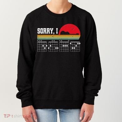 Sorry I Dgaf Hidden Message Guitar Women's Sweatshirt