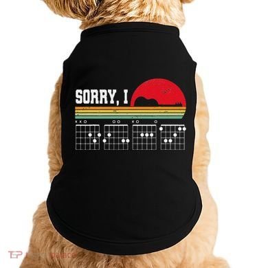 Sorry I Dgaf Hidden Message Guitar Doggie Tank