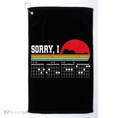 Sorry I Dgaf Hidden Message Guitar Golf Towel