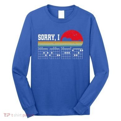 Sorry I Dgaf Hidden Message Guitar Long Sleeve Shirt