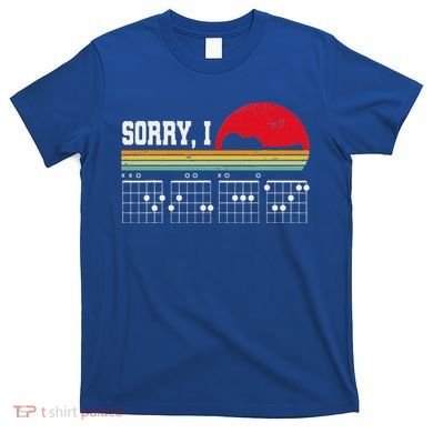 Sorry I Dgaf Hidden Message Guitar T-Shirt