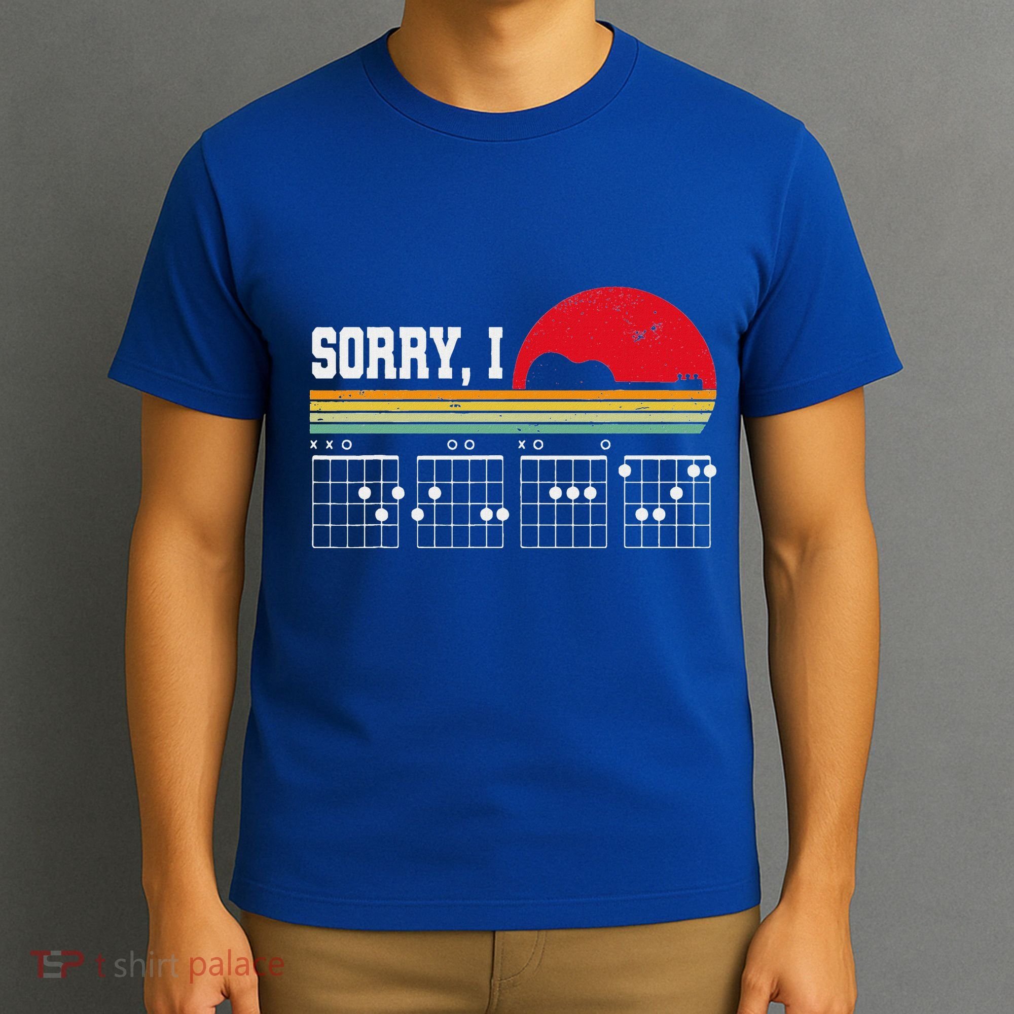 Sorry I Dgaf Hidden Message Guitar T-Shirt