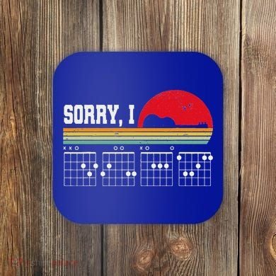 Sorry I Dgaf Hidden Message Guitar Coaster