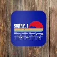 Sorry I Dgaf Hidden Message Guitar Coaster thumb 0