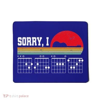 Sorry I Dgaf Hidden Message Guitar Mousepad