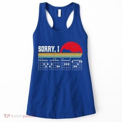 Sorry I Dgaf Hidden Message Guitar Women's Tank Top