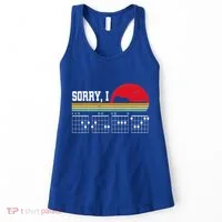 Sorry I Dgaf Hidden Message Guitar Women's Tank Top thumb 0