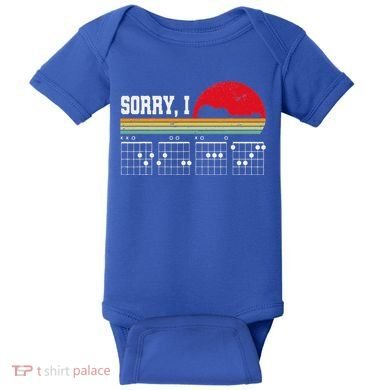 Sorry I Dgaf Hidden Message Guitar Baby Bodysuit