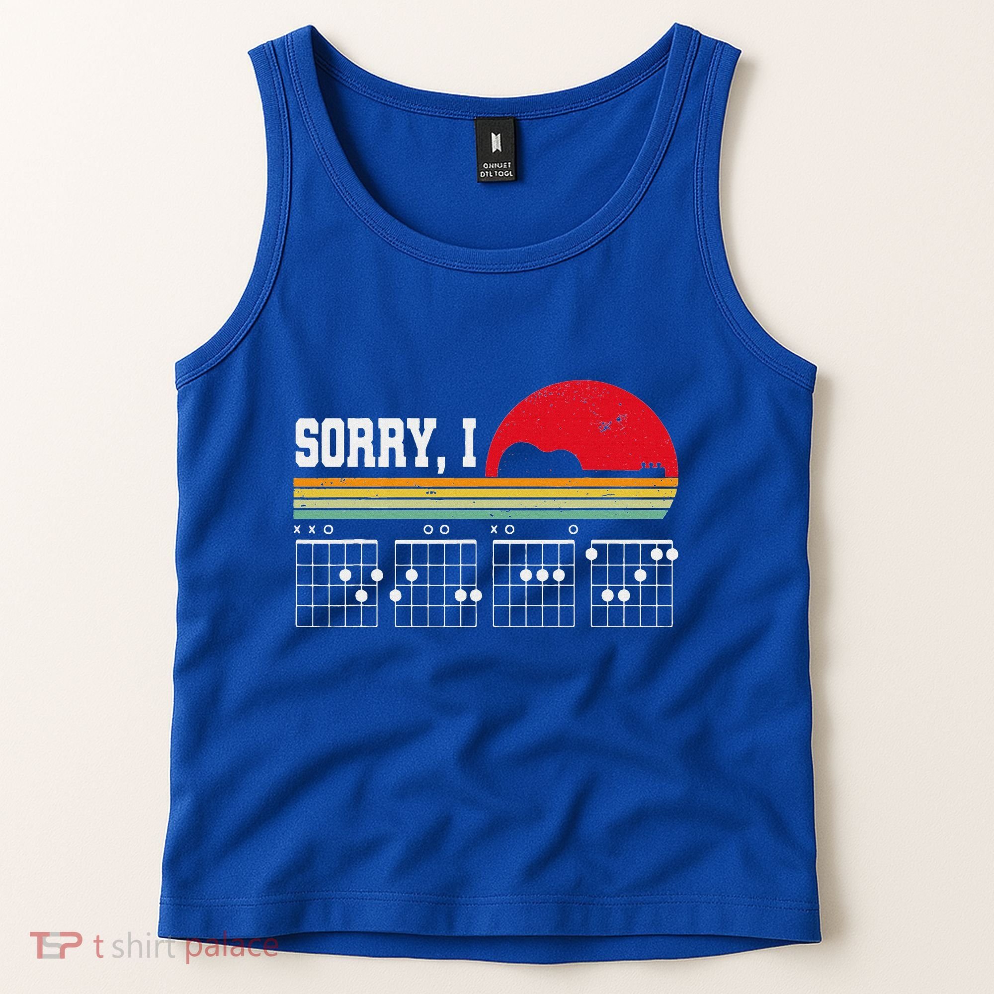 Sorry I Dgaf Hidden Message Guitar Tank Top