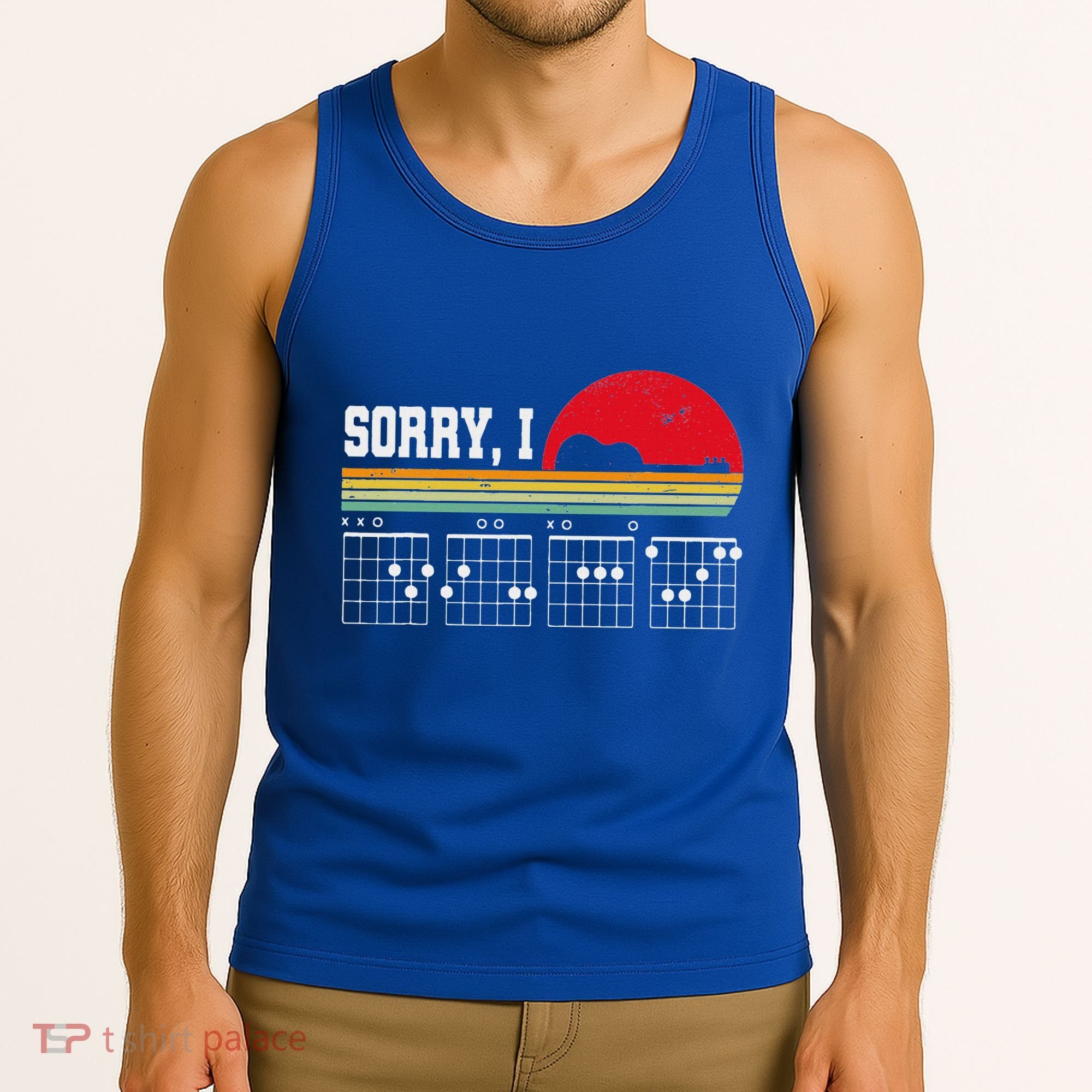 Sorry I Dgaf Hidden Message Guitar Tank Top