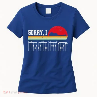 Sorry I Dgaf Hidden Message Guitar Women's T-Shirt