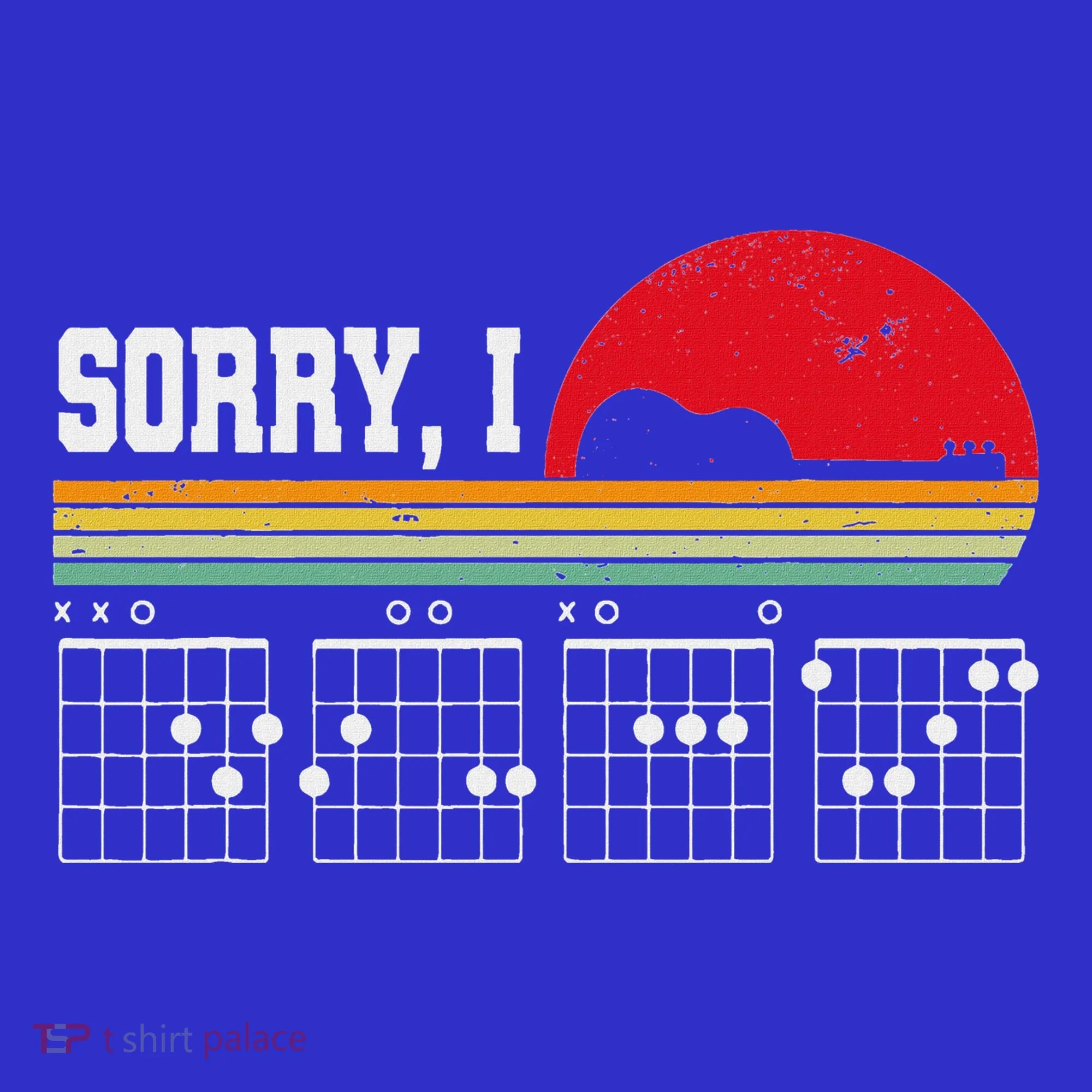 Sorry I Dgaf Hidden Message Guitar Women's T-Shirt