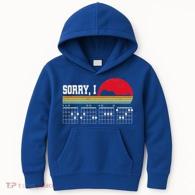 Sorry I Dgaf Hidden Message Guitar Kids Hoodie