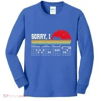 Sorry I Dgaf Hidden Message Guitar Kids Long Sleeve Shirt thumb 0