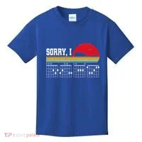 Sorry I Dgaf Hidden Message Guitar Kids T-Shirt thumb 0