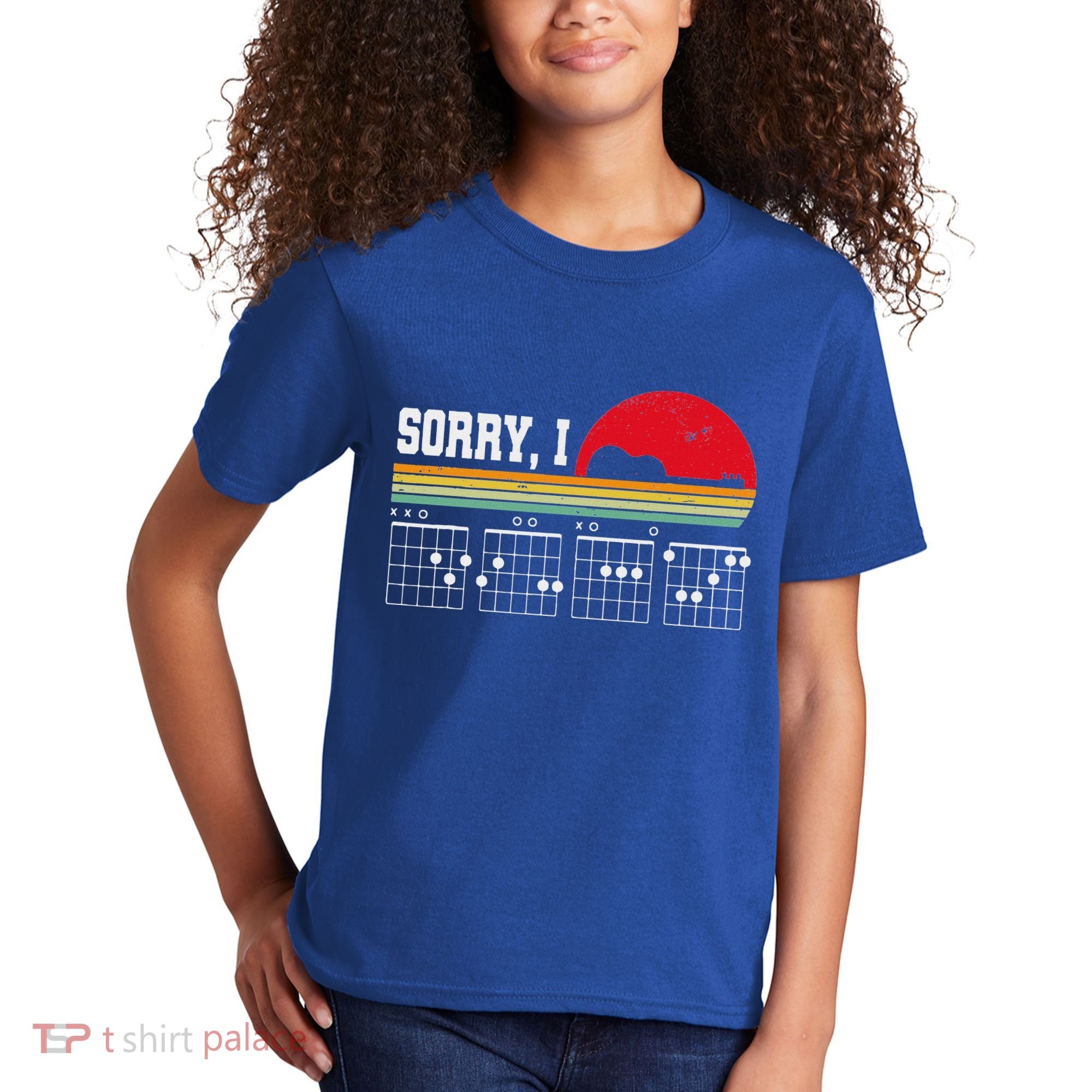 Sorry I Dgaf Hidden Message Guitar Kids T-Shirt