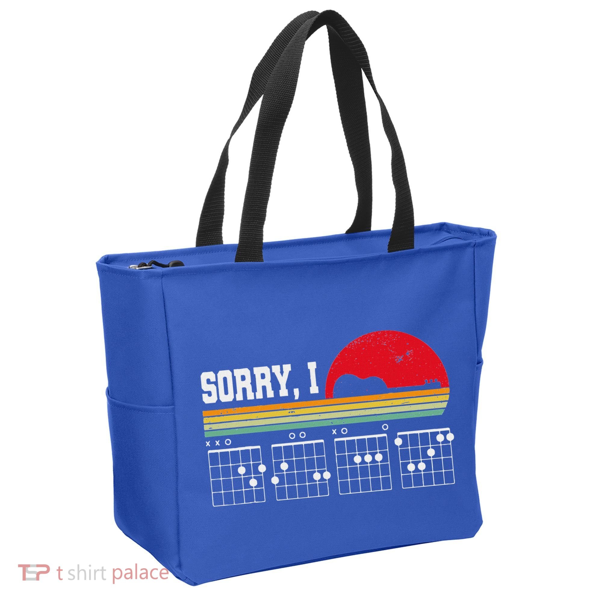 Sorry I Dgaf Hidden Message Guitar Tote Bag